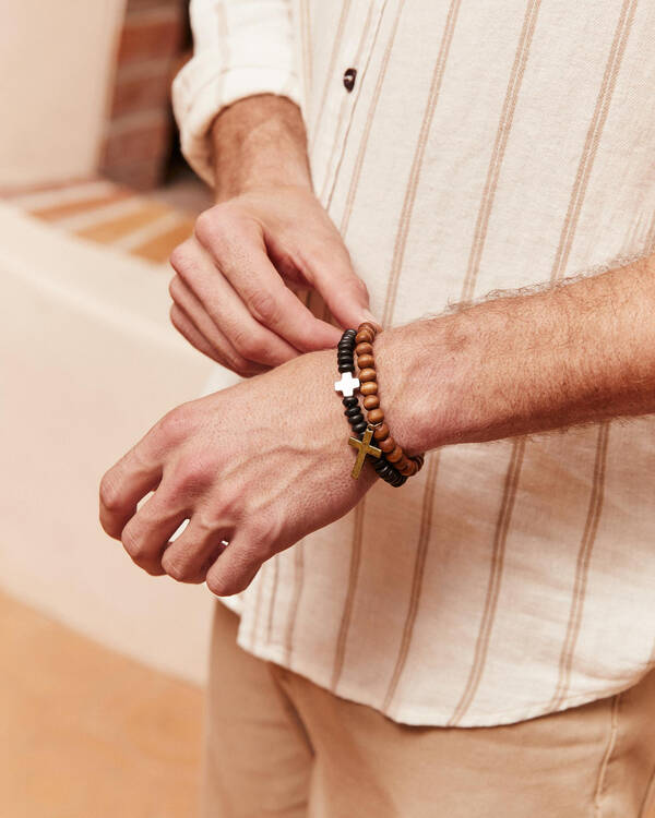 Classics 77 Icon Double Crossed Combo Bracelet Pack for Mens