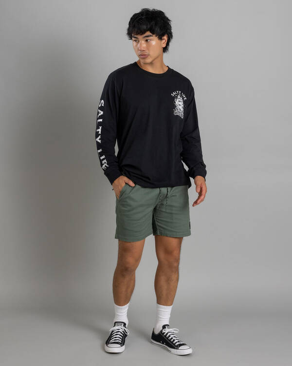 Salty Life Vision Elastic Waist Shorts for Mens