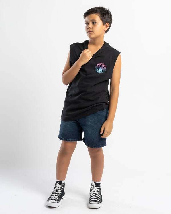 Dexter Boys' Rockstar Hooded Muscle T-Shirt for Mens