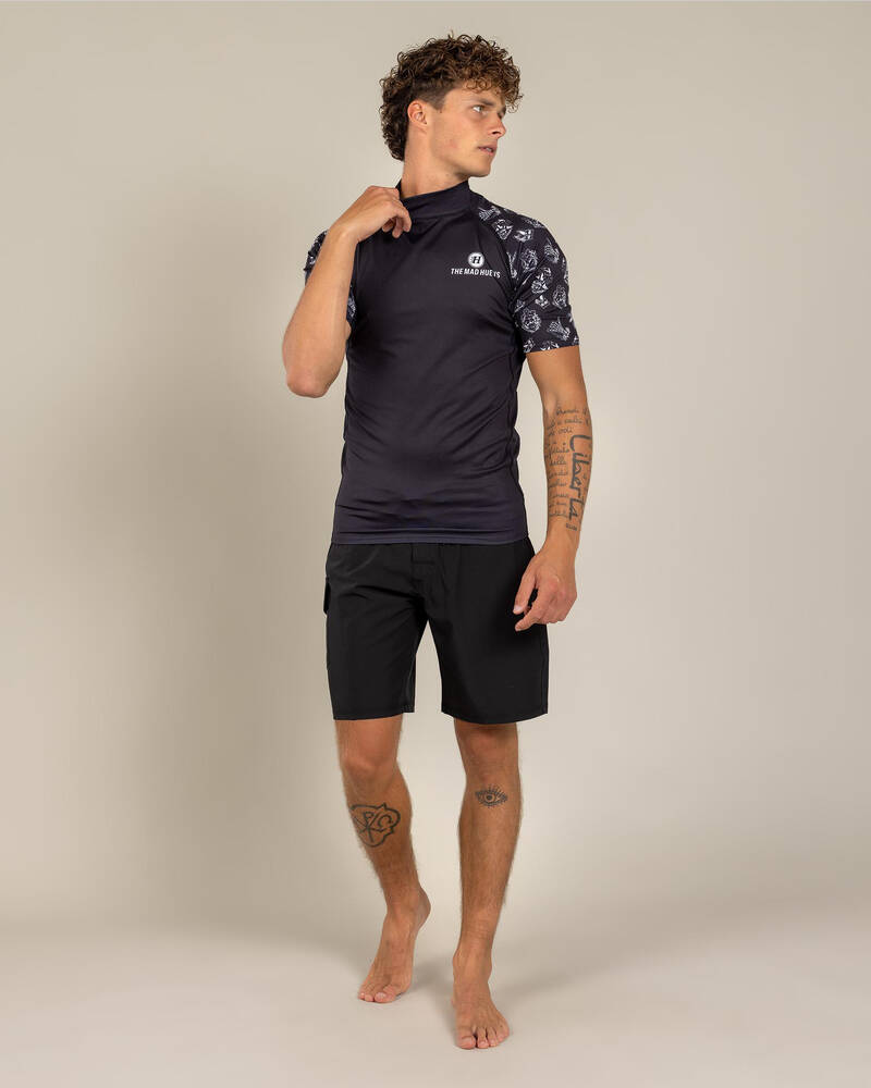 The Mad Hueys Sailor Anchor Short Sleeve Rash Vest for Mens