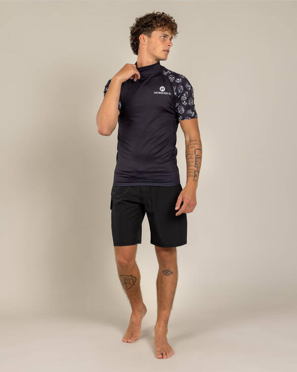 The Mad Hueys Sailor Anchor Short Sleeve Rash Vest for Mens