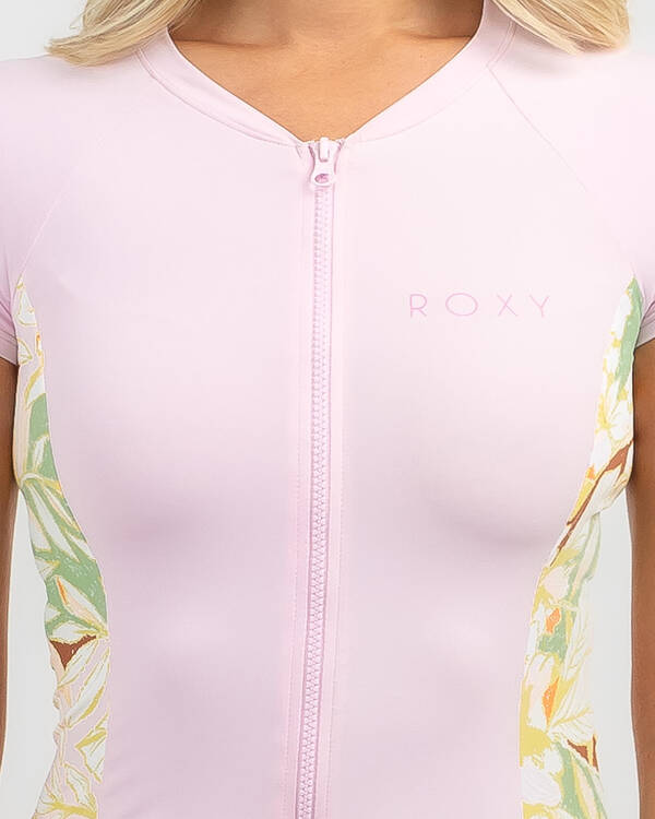 Roxy Cap Sleeve Full Zip Lycra Rash Vest for Womens