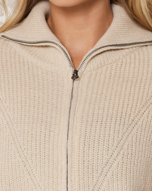 Pink Diamond Nakylah Zip Knit Jumper for Womens