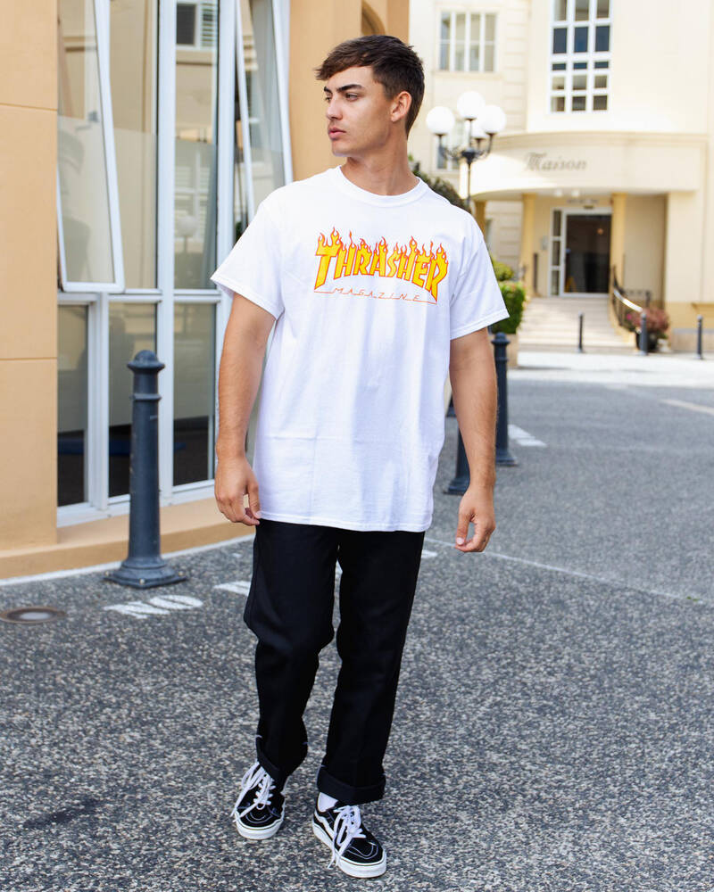 Thrasher Flame Logo T-Shirt for Mens