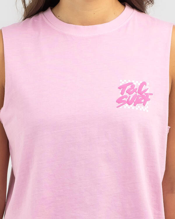 Town & Country Surf Designs Boarder Check Tank Top for Womens