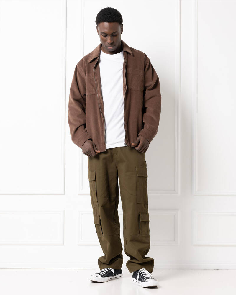 Silent Theory Baby Cord Zip Through Jacket for Mens