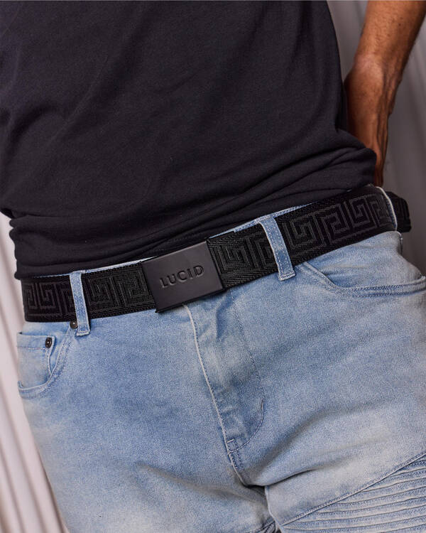 Lucid Pattern Web Belt for Mens