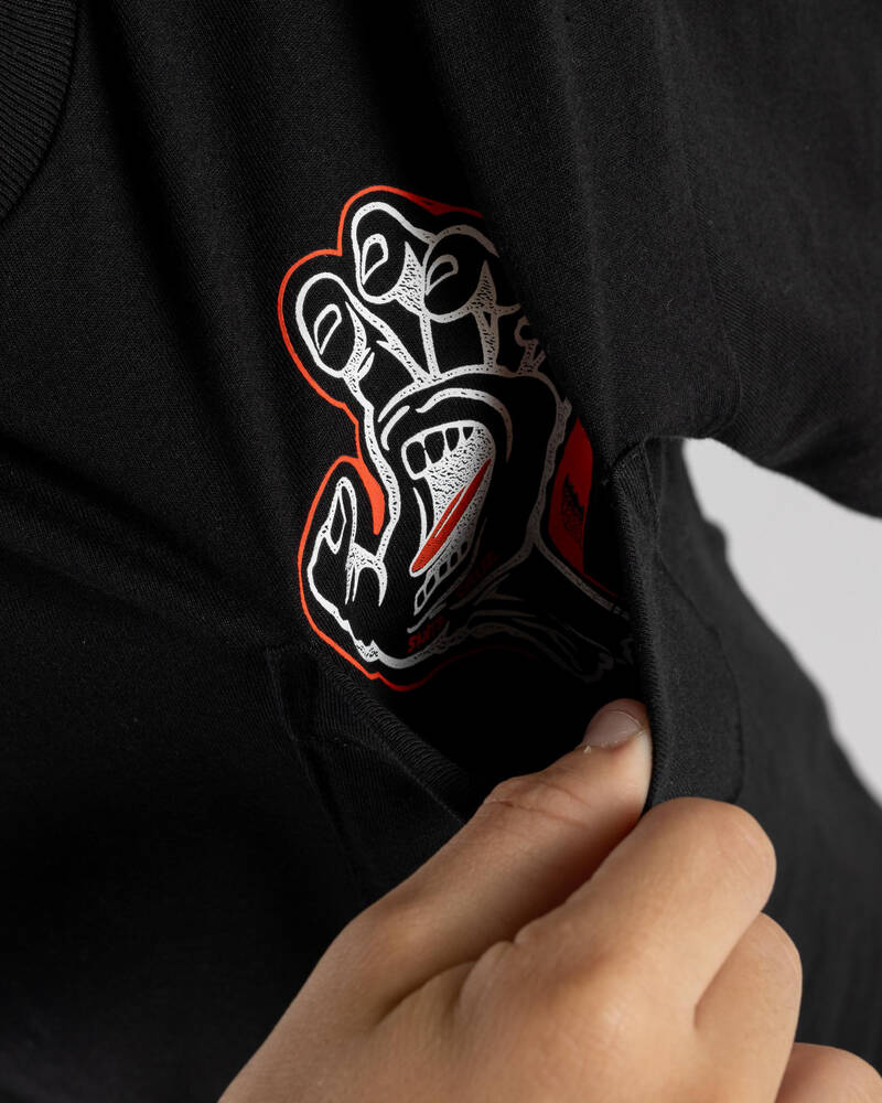 Santa Cruz Boys' Screaming Foam Hand Pocket T-Shirt for Mens