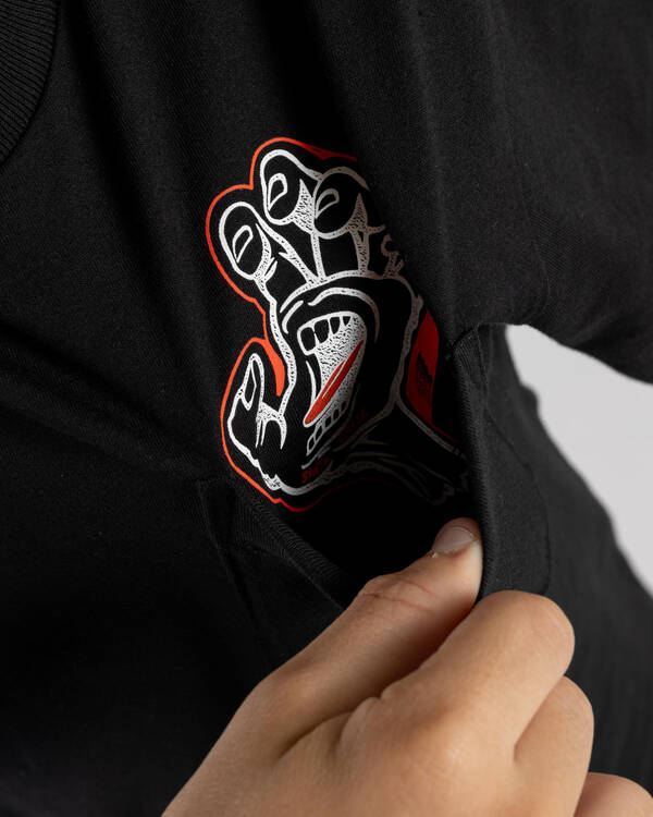 Santa Cruz Boys' Screaming Foam Hand Pocket T-Shirt for Mens