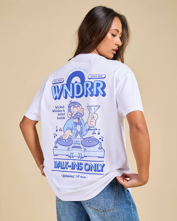 Wndrr Vinyl Bar Box Fit T-Shirt for Womens