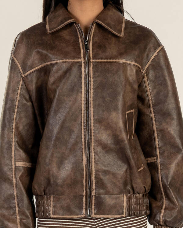 Ava And Ever Girls' Romeo Faux Leather Jacket for Womens