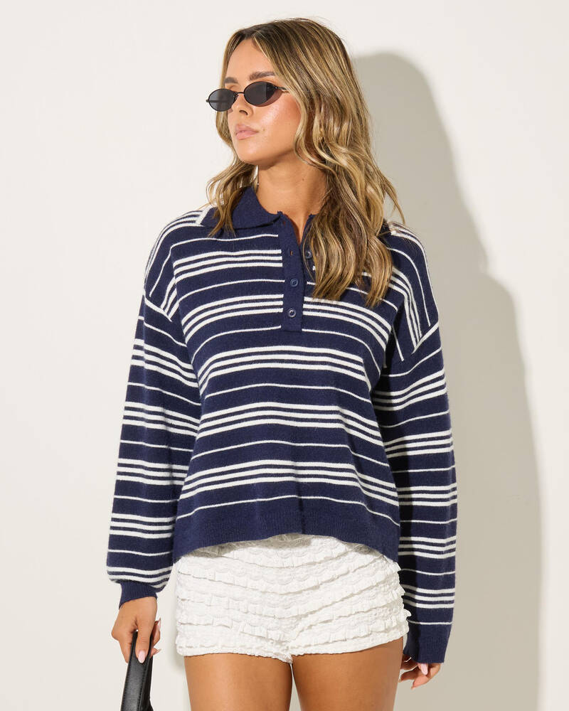 Ava And Ever Haze Knit Polo Jumper for Womens