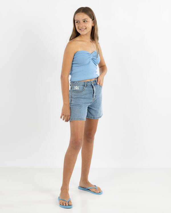 Rusty Girls' Cyprus High Denim Shorts for Womens