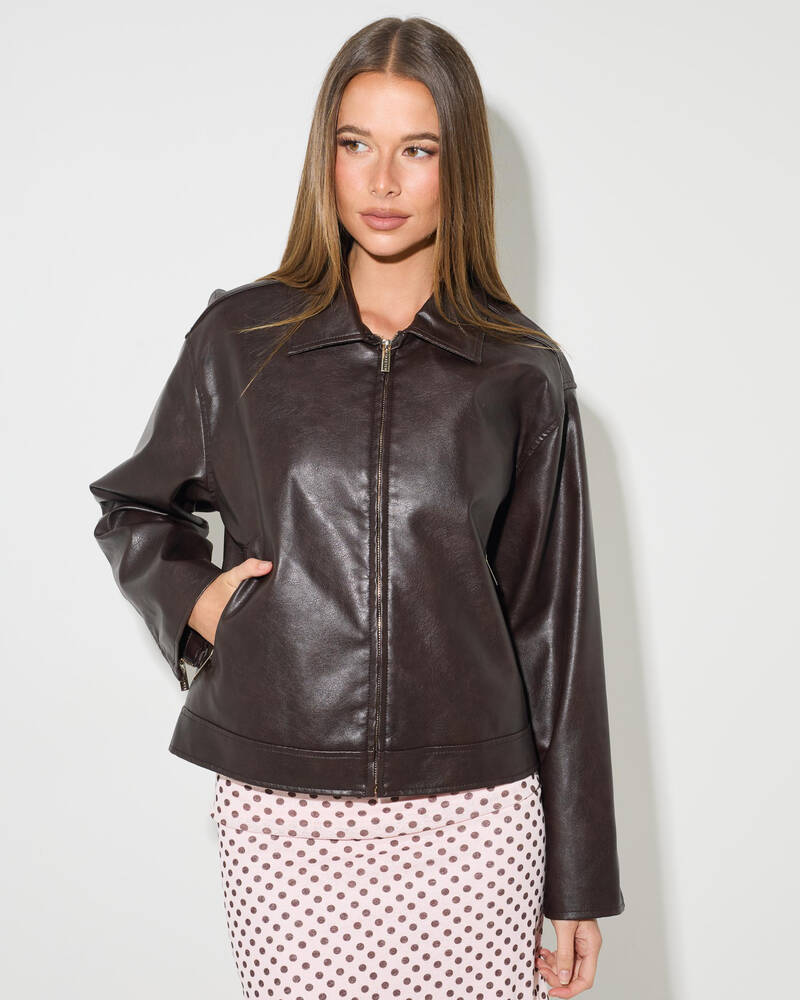 Ava And Ever Fever Faux Leather Jacket for Womens