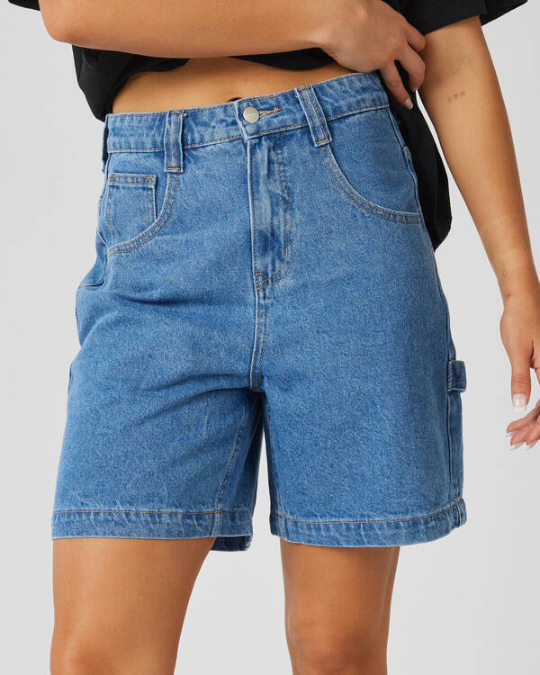 Afends Emilie- Denim Workwear Short for Womens