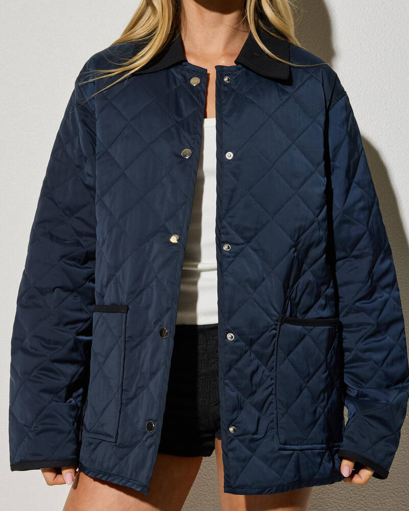 Pink Diamond Drew Puffer Jacket for Womens