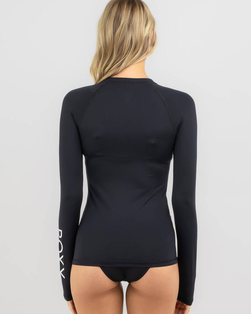 Roxy New Essentials Long Sleeve Zipped Rash Vest for Womens
