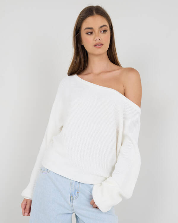Ava And Ever Ophelia Off Shoulder Knit Jumper for Womens
