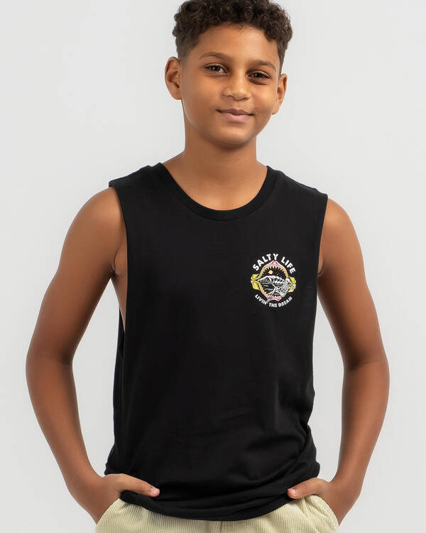 Salty Life Boys' Secret Retreat Muscle Tank for Mens