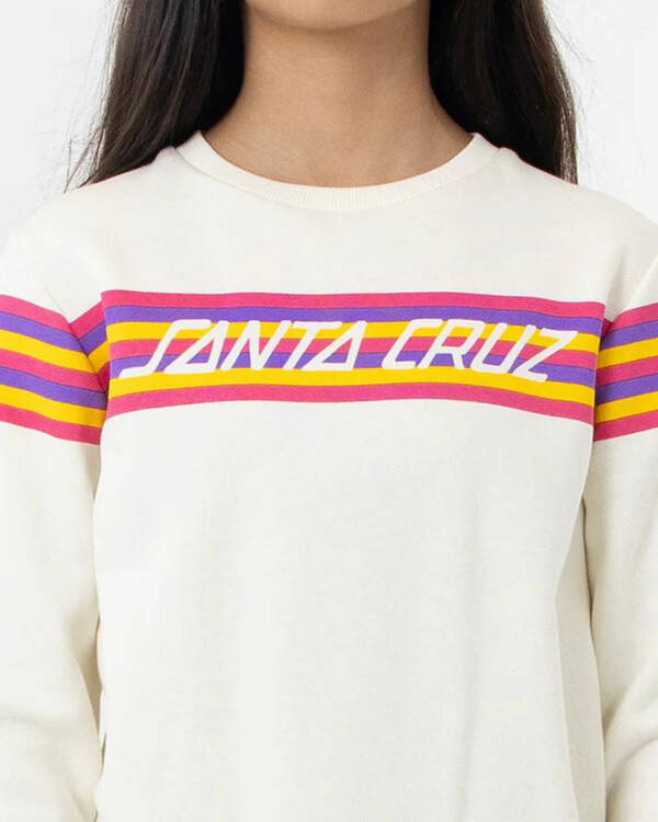 Santa Cruz Girls' SC Rainbow Stripe Front Sweatshirt for Womens