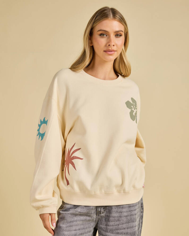 Billabong Water Signs Kendall Crewneck Sweatshirt for Womens