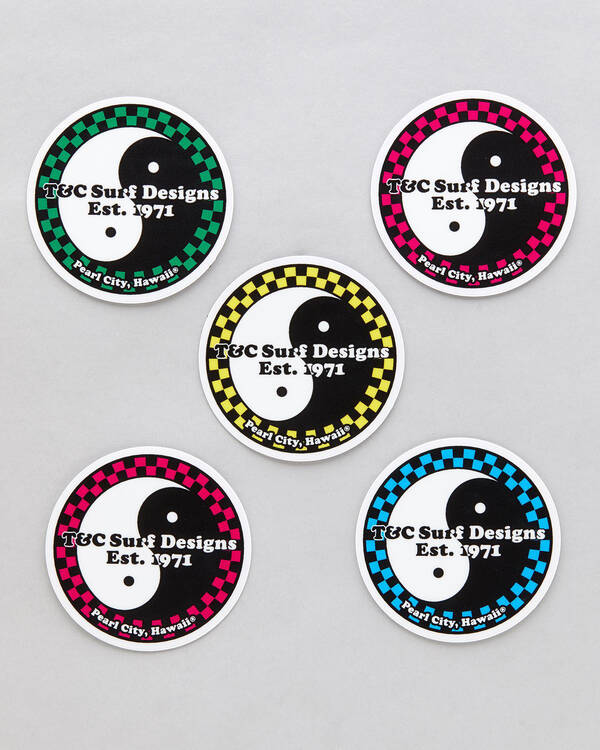 Town & Country Surf Designs Pearl City Checker Sticker Pack for Unisex