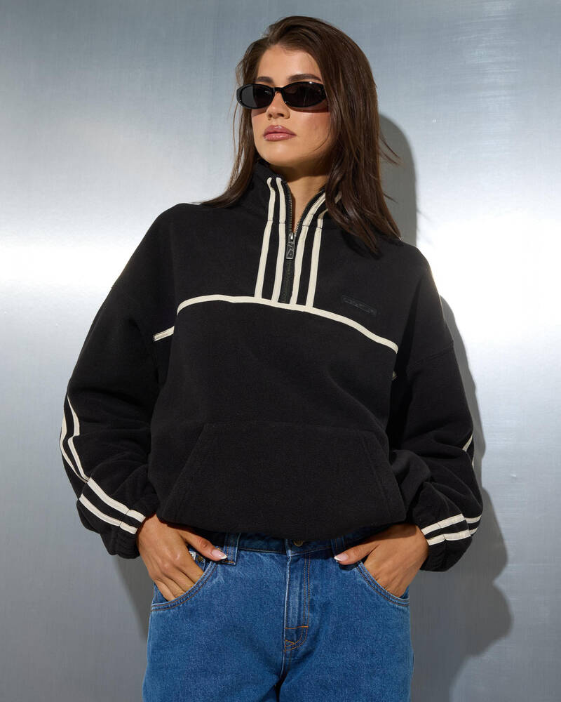 Rusty Bind Me Up Contrast Polar Fleece Sweatshirt for Womens