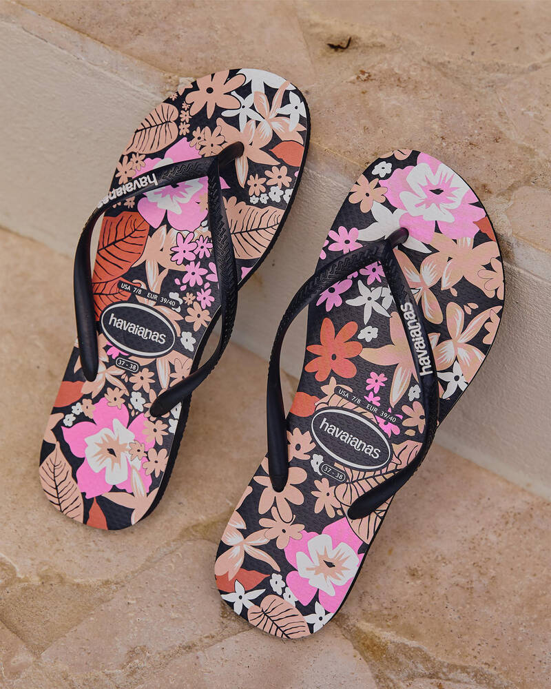 Havaianas Slim Ditsy Bloom Thongs for Womens