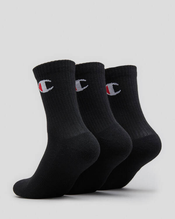 Champion Junior Boys' Medium Sport C Logo Crew Socks 3 Pack for Mens