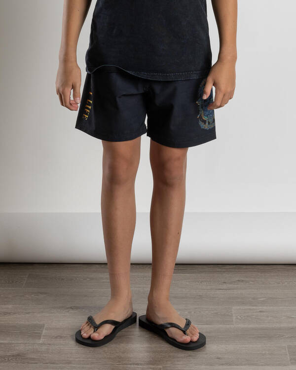 Salty Life Boys' Sea Devil Elastic Waist Shorts for Mens