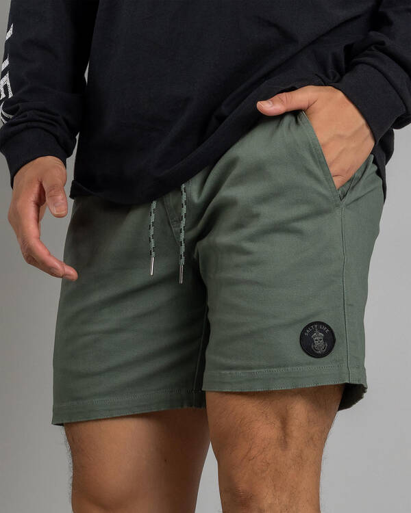 Salty Life Vision Elastic Waist Shorts for Mens
