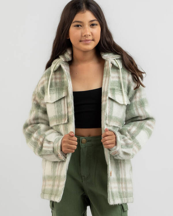 Mooloola Girls' Flynn Hooded Shacket for Womens