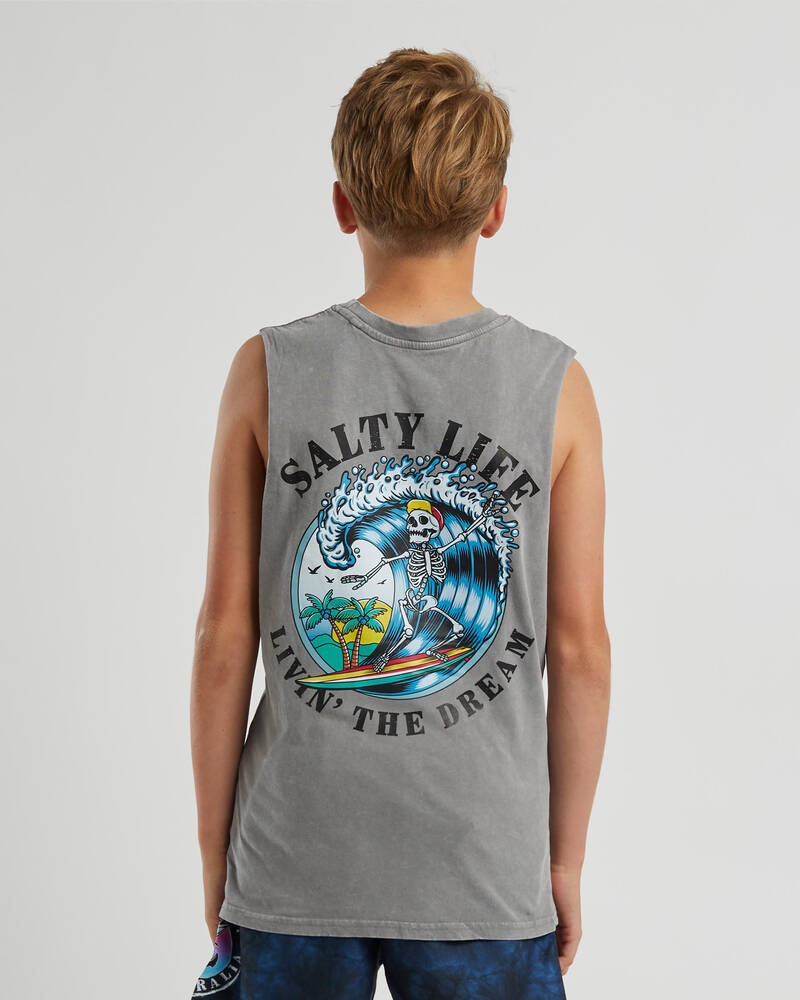 Salty Life Boys' Barrelled Muscle Tank for Mens