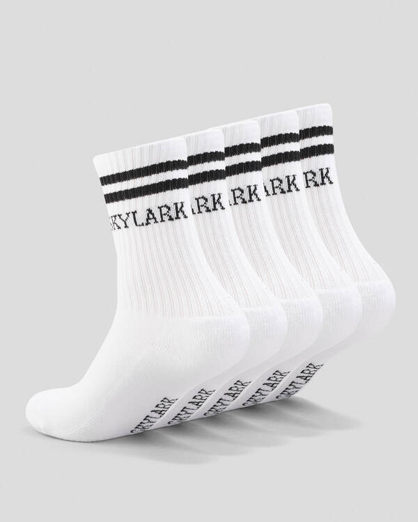 Skylark Boys' Chain Crew Socks 5 Pack for Mens