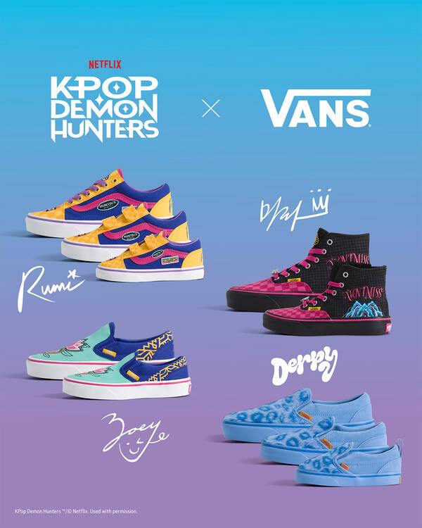Vans Big Kids' Kpop Demon Hunters Old Skool Shoes for Unisex