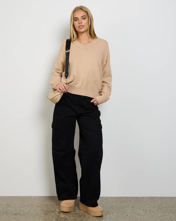 Ava And Ever Hopkins V Neck Knit Jumper for Womens