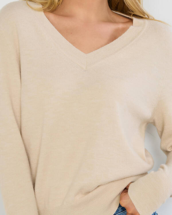 Mooloola Lydia V Neck Knit Jumper for Womens