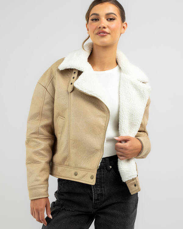 Ava And Ever Frenchy Faux Leather Jacket for Womens