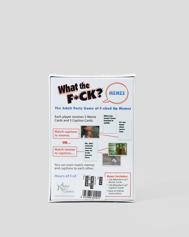 MDI What The F*ck Memes Card Game for Unisex
