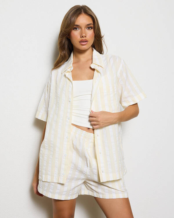 Afends Splice Organic Short Sleeved Shirt for Womens