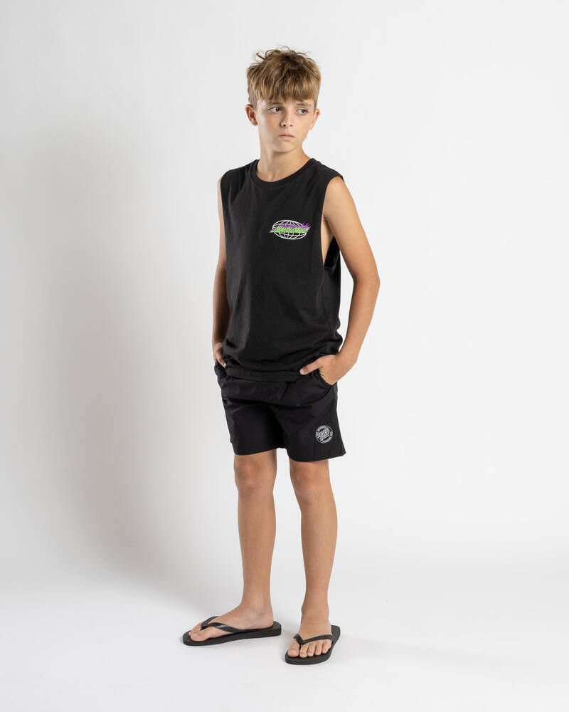 Santa Cruz Boys' Global Flame Dot Muscle Tank for Mens