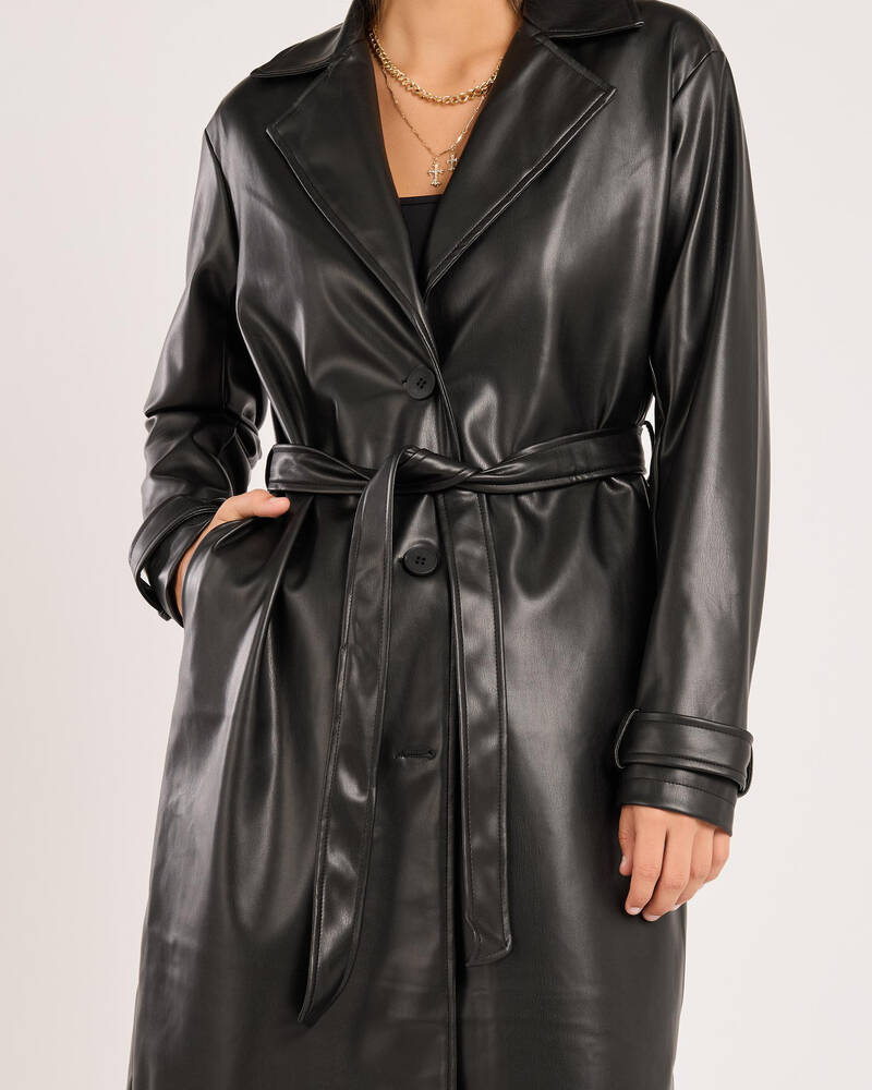 Ava And Ever Chaos Faux Leather Coat for Womens