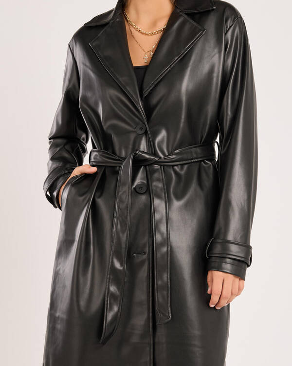 Ava And Ever Chaos Faux Leather Coat for Womens