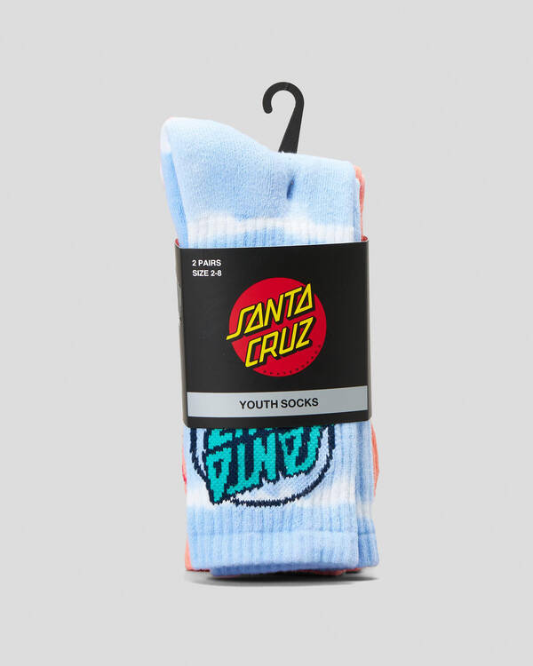 Santa Cruz Girl's Tie Dot Crew Sock Pack for Womens