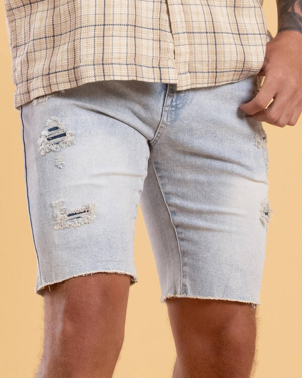 Torn Denim Walk Shorts