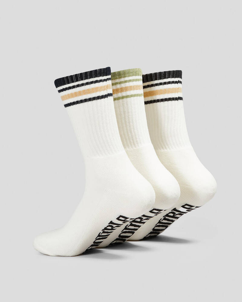 S-Double Stripe S-Dot Socks 3 Pack for Mens