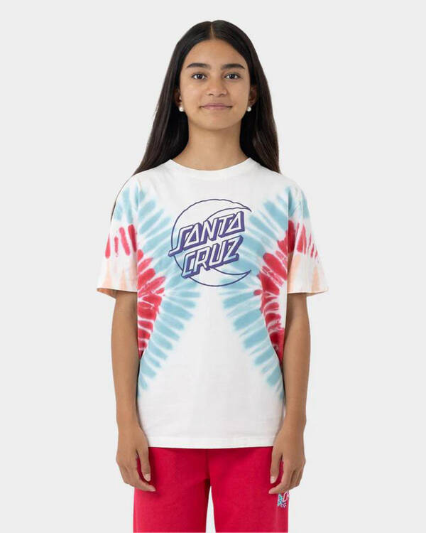 Santa Cruz Girls' Moon Dot Outline Front T-Shirt for Womens