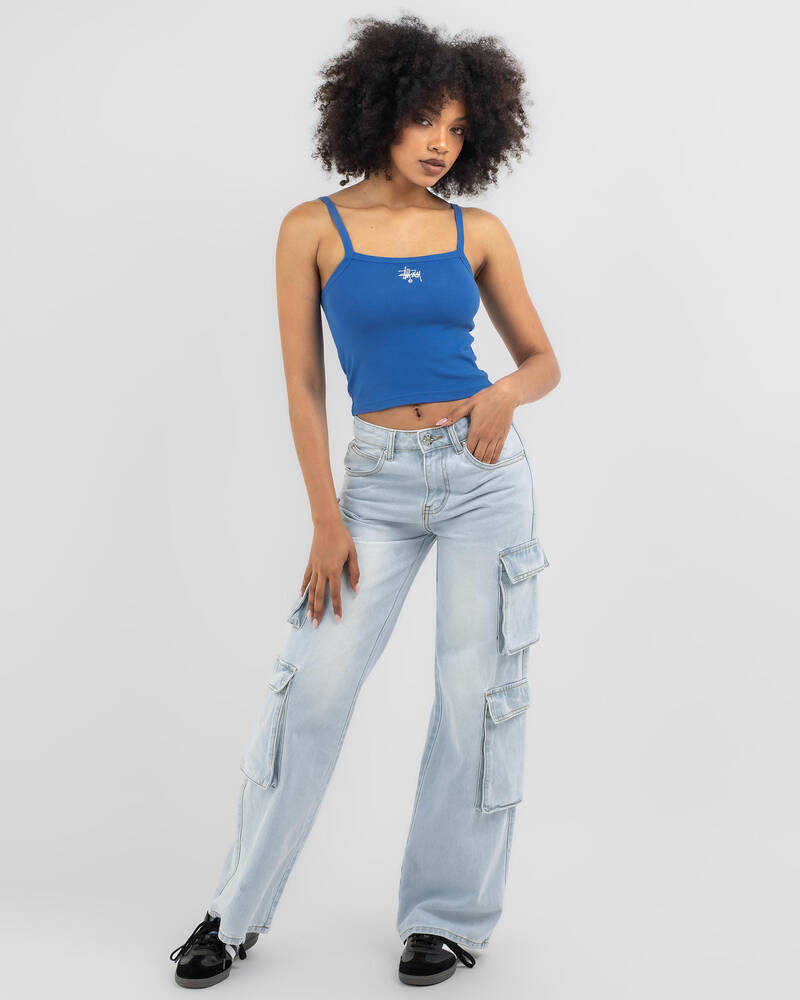 Stussy Graffiti Rib Singlet for Womens