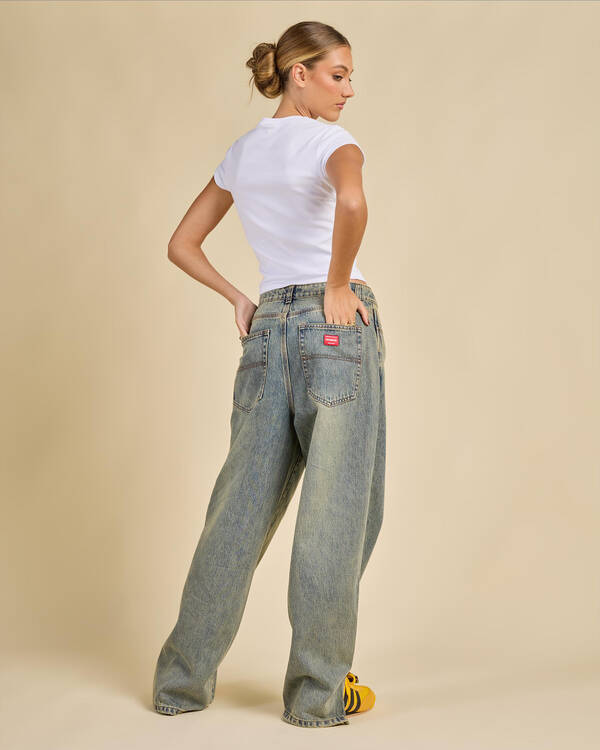 Worship Supplies Messenger Bag Baggy Split Jeans for Womens