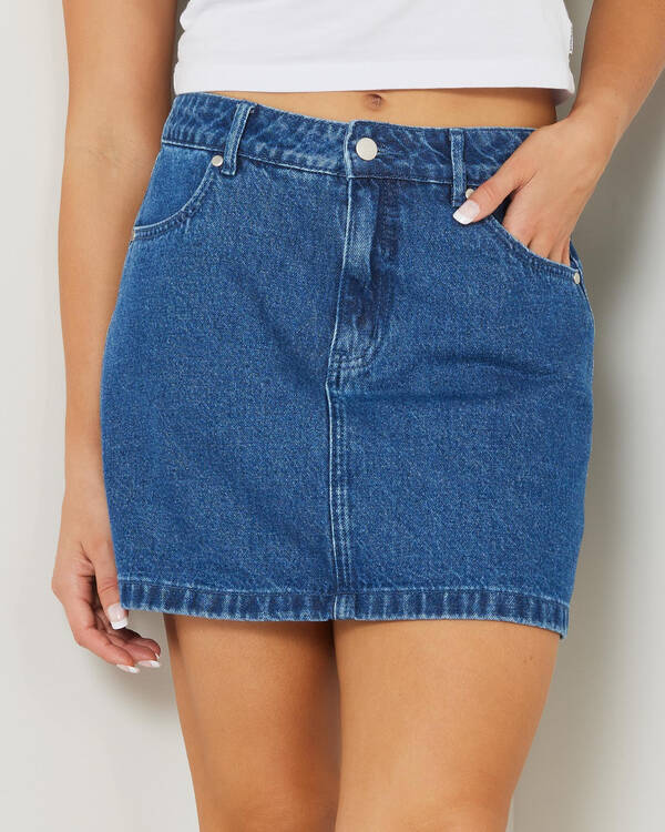 Afends Georgia Hemp Denim Skirt for Womens